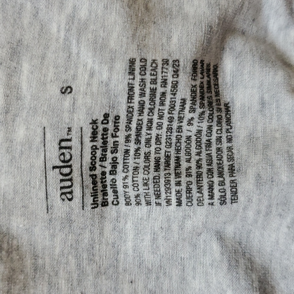 NWT - Auden gray bralette - Picture 4 of 4